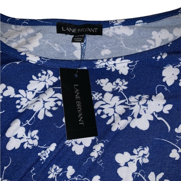 NWT LANE BRYANT FLORAL LONG SLEEVE TUNIC/DRESS. Size 24 - Picture 3 of 9